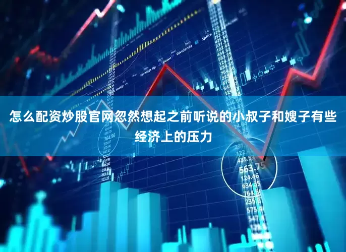 怎么配资炒股官网忽然想起之前听说的小叔子和嫂子有些经济上的压力
